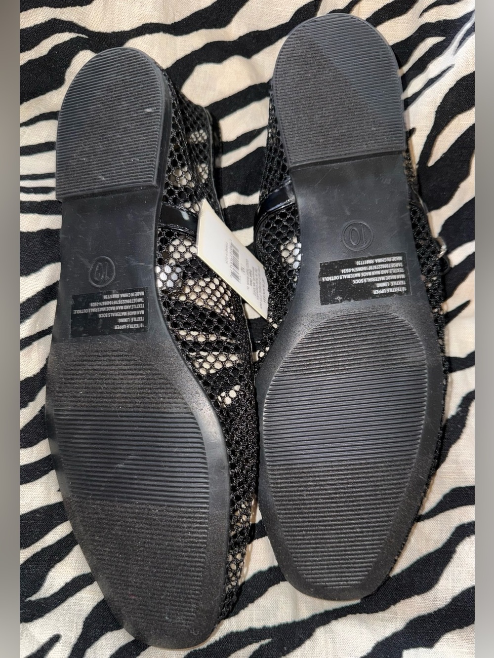 Size 10 Issa Mesh Mary Jane Ballet Flats  Memory Foam Insole  a new day Fishnet - Picture 6 of 7